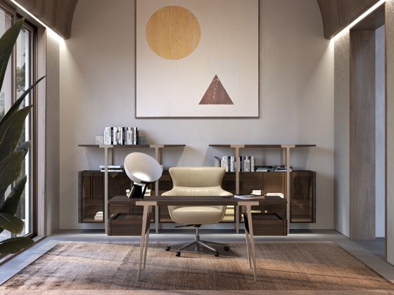 Domus office desk with armchair