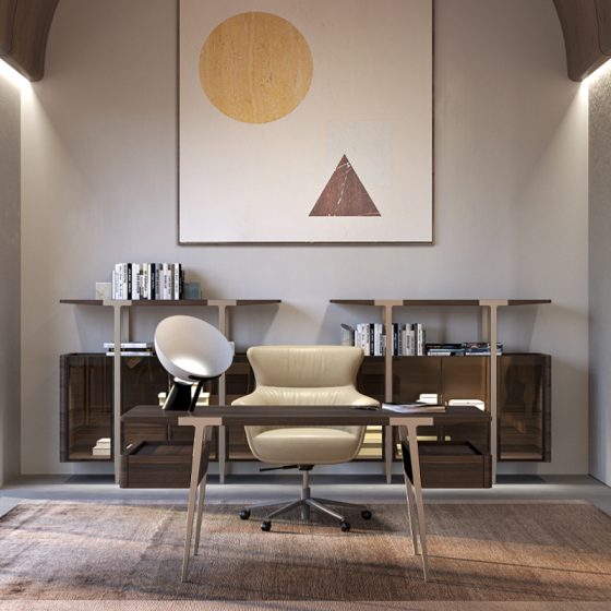 Domus office desk with armchair