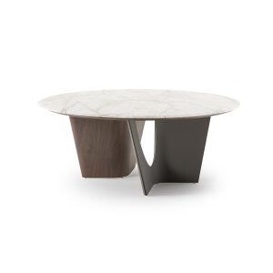 Pinnacle round table with marble top